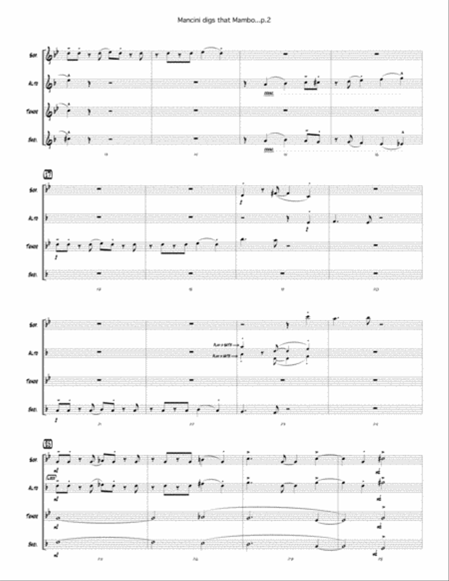 Mancini digs that mambo Woodwind Quartet scores gallery preview page 4