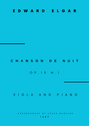 Chanson De Nuit, Op.15 No.1 - Viola and Piano (Full Score and Parts)
