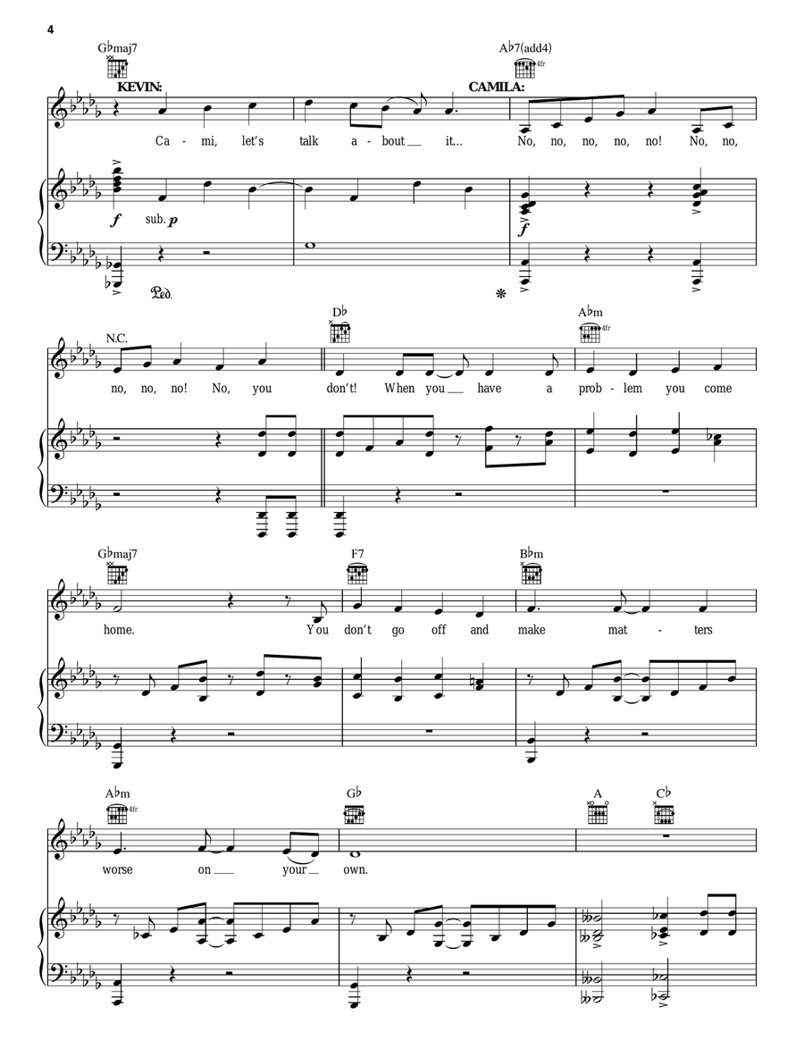 Enough (from In The Heights: The Musical) Piano, Vocal, Guitar scores gallery preview page 4