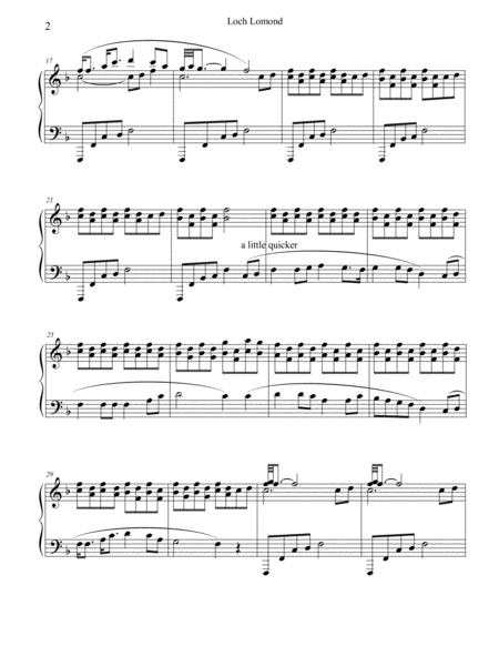 Loch Lomond Solo Piano image number null
