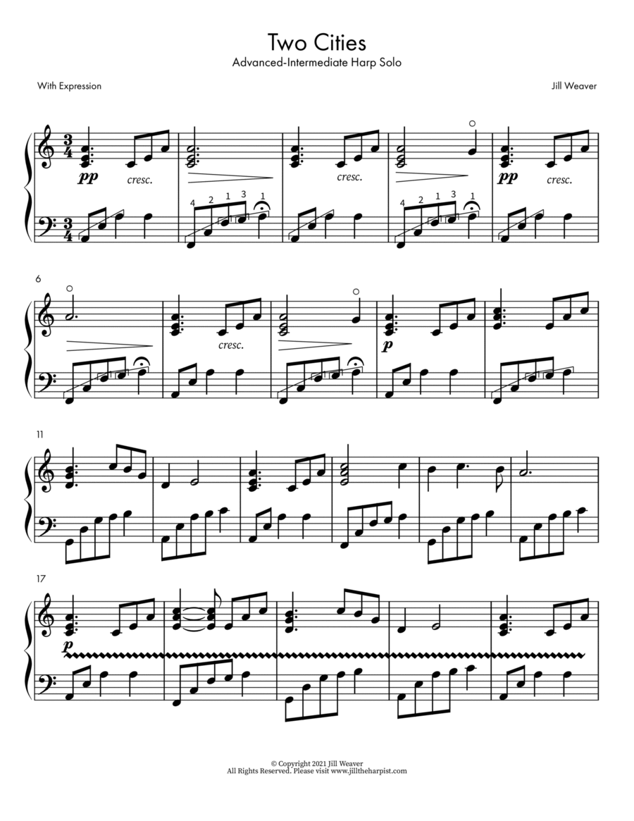 Two Cities Harp scores gallery preview page 1