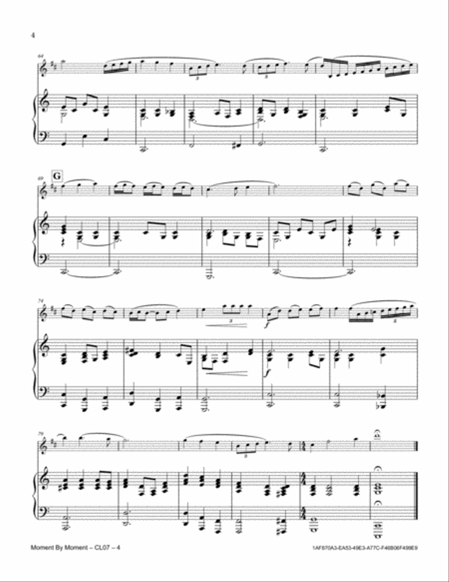 Moment By Moment Moment By Moment Clarinet Solo scores gallery preview page 4