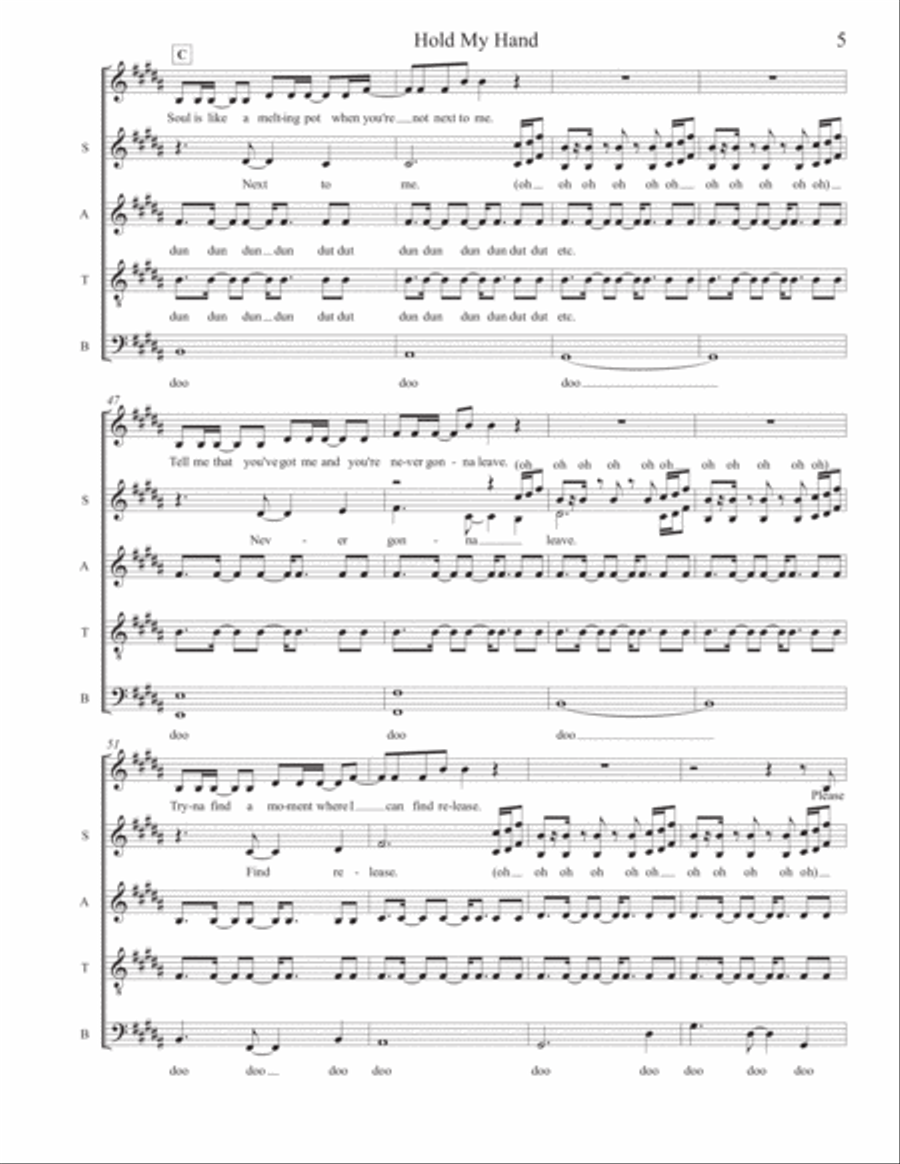 Hold My Hand Divisi scores gallery preview page 5