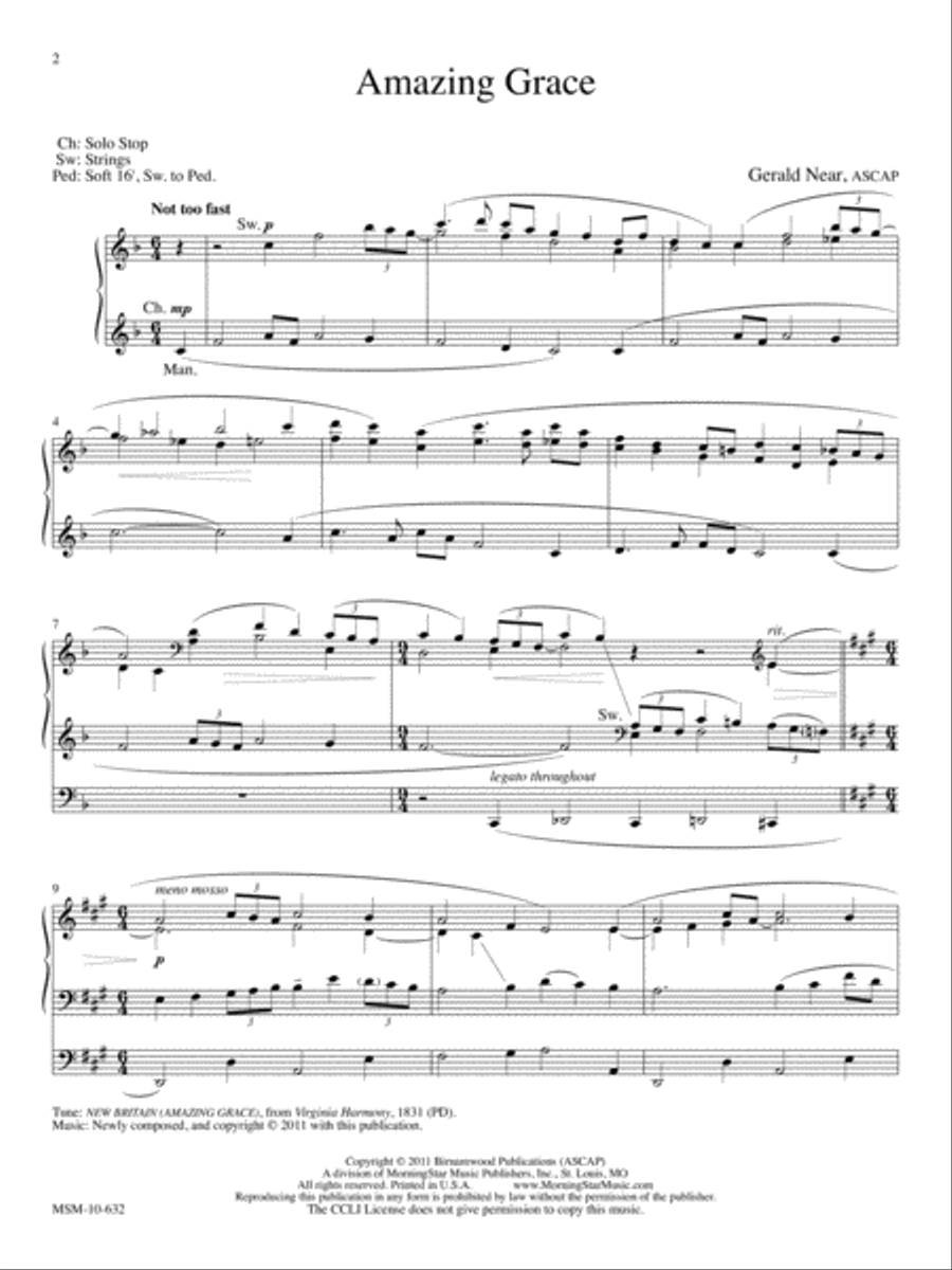 Three Gospel Preludes for Organ Organ Solo scores gallery preview page 2