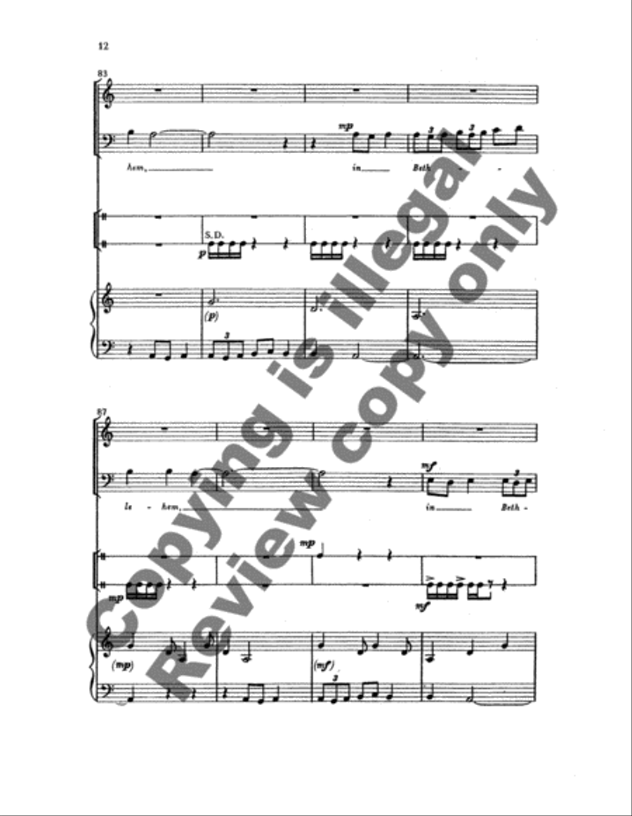 Carols to Play and Sing: 1. In Bethlehem 4-Part scores gallery preview page 15