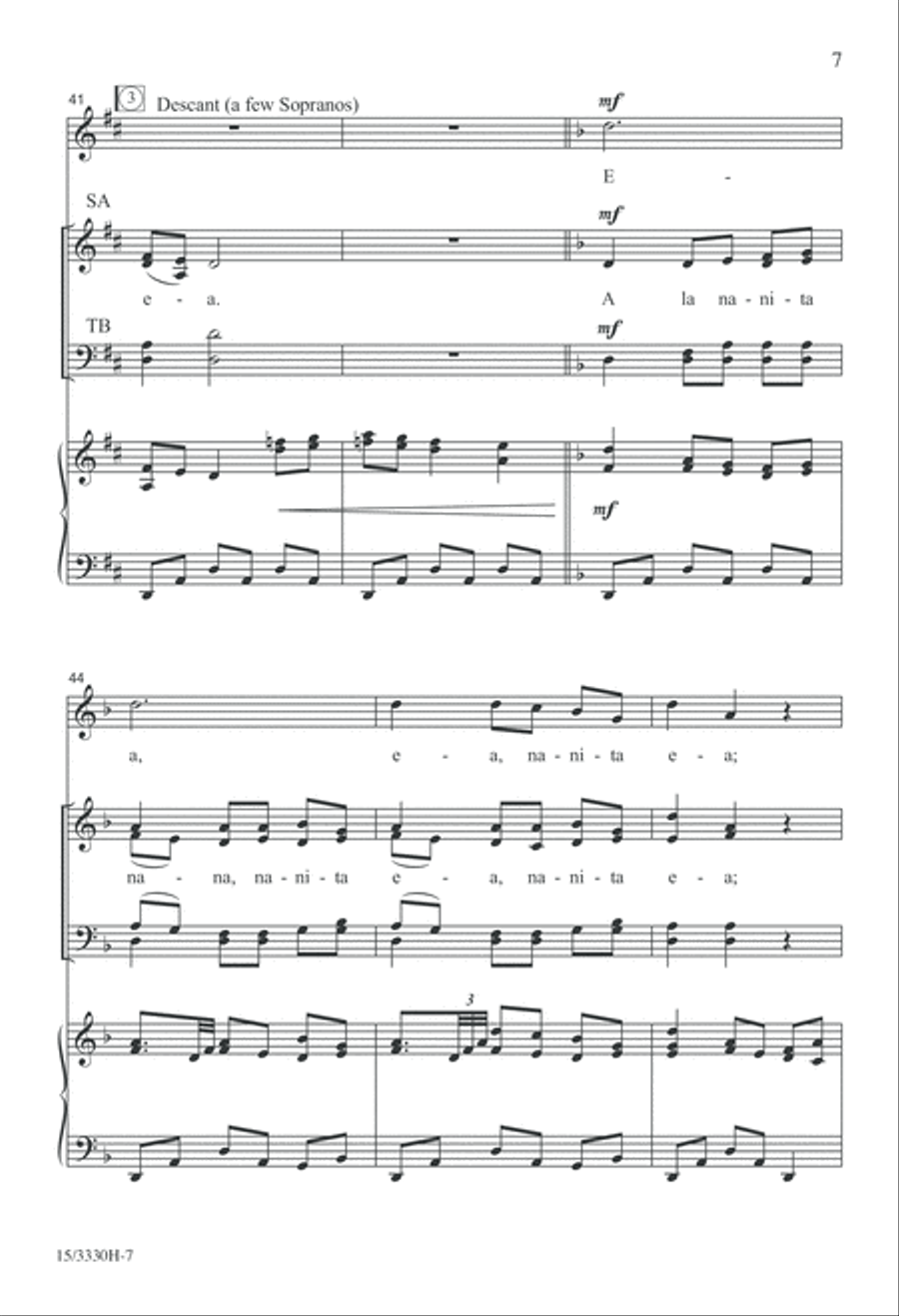 A la Nanita Nana A la Nanita Nana 4-Part scores gallery preview page 7