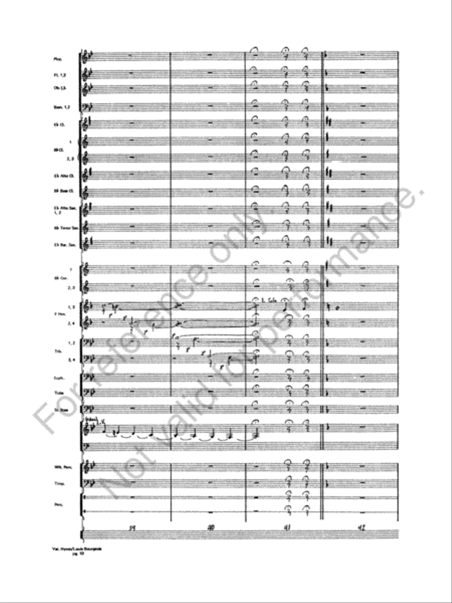 Variations On A Hymn By Louis Bourgeois Concert Band scores gallery preview page 11