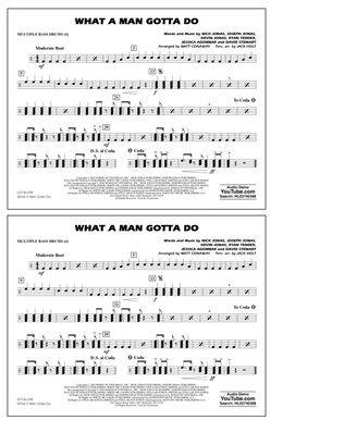 What a Man Gotta Do (arr. Jack Holt and Matt Conaway) - Multiple Bass Drums