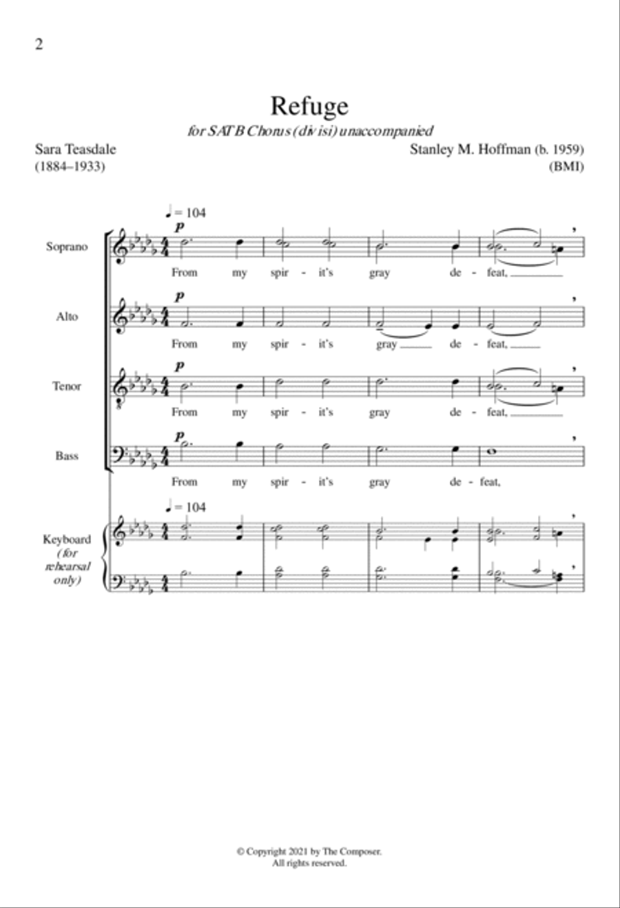 Refuge 4-Part scores gallery preview page 2
