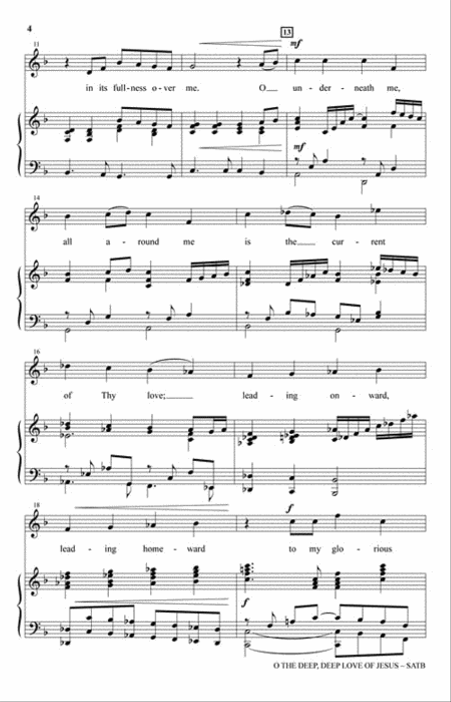 O the Deep, Deep Love of Jesus Choir scores gallery preview page 3
