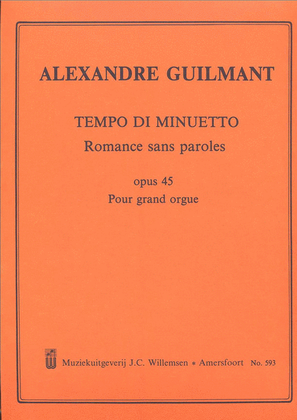 Tempo Di Minuetto Romance Sans Paroles Opus 45