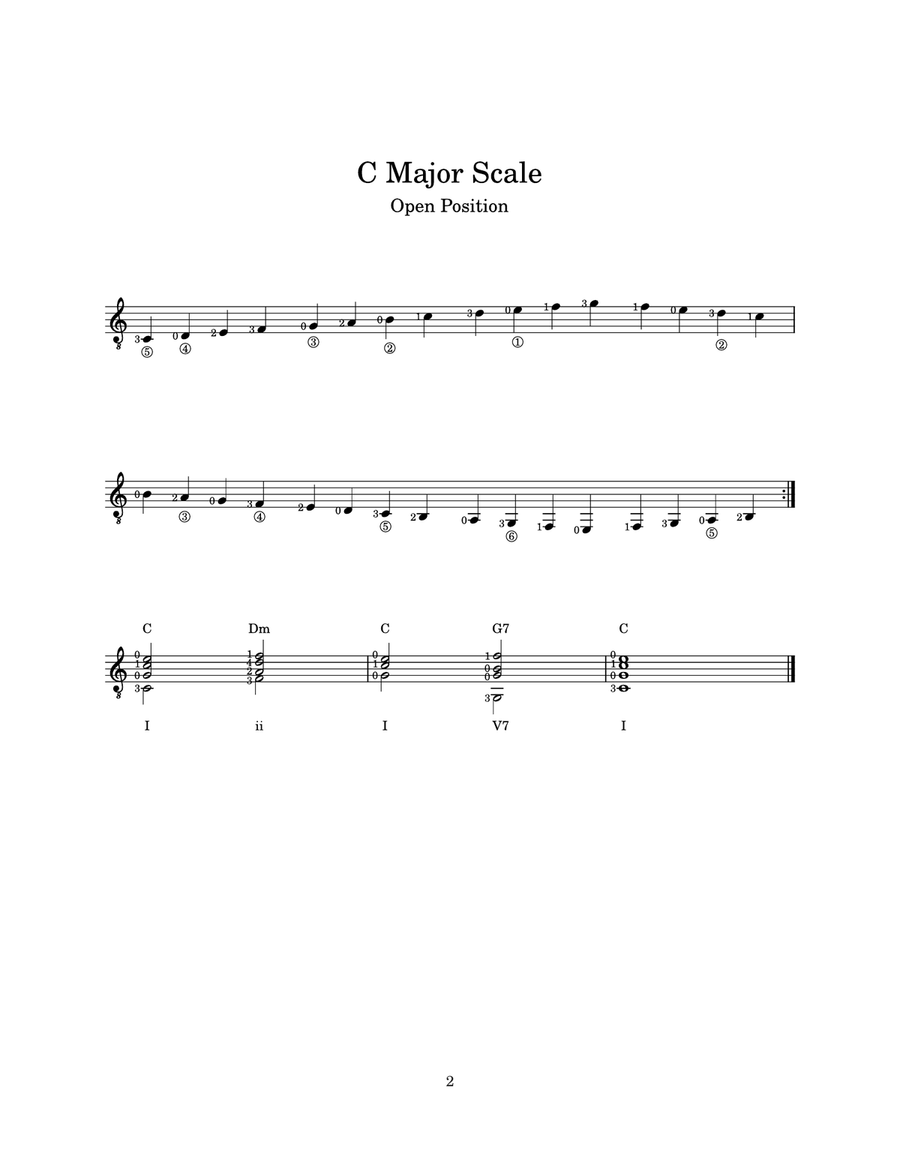 Open Position Major and Minor Scales Acoustic Guitar scores gallery preview page 6