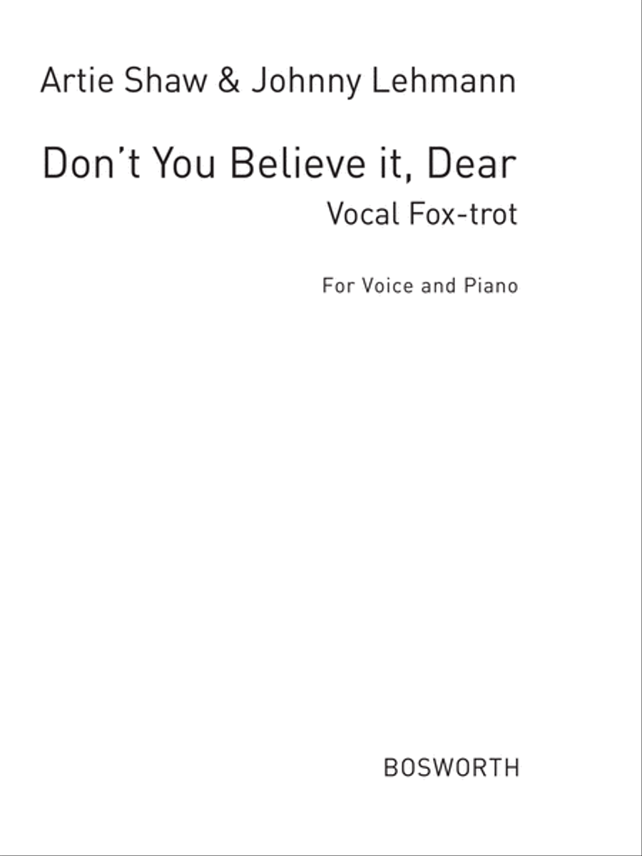 Don't You Believe It Dear^ Voice Solo scores gallery preview page 1