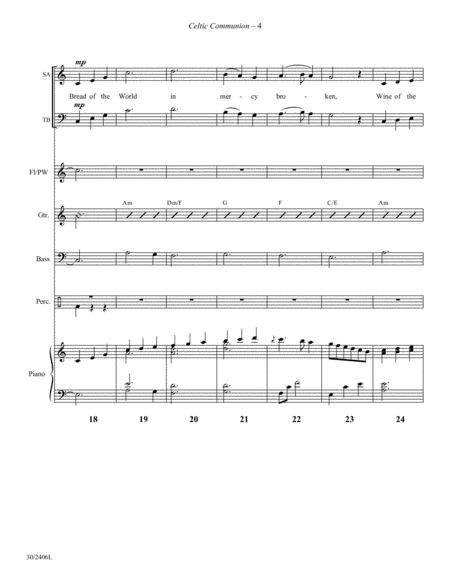 Celtic Communion - Instrumental Score and Parts