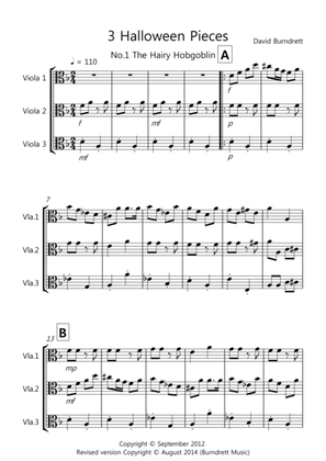 3 Halloween Pieces for Viola Trio