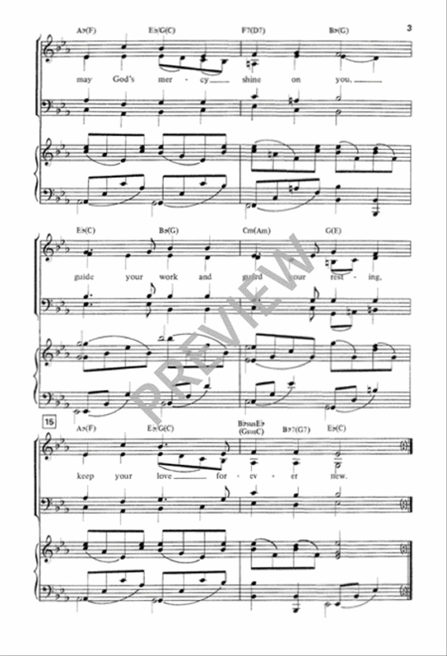 A Nuptial Blessing - SATB edition 4-Part scores gallery preview page 4