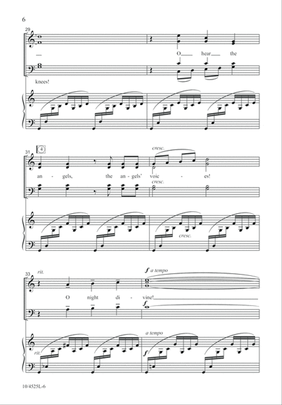 O Night Divine 4-Part scores gallery preview page 7