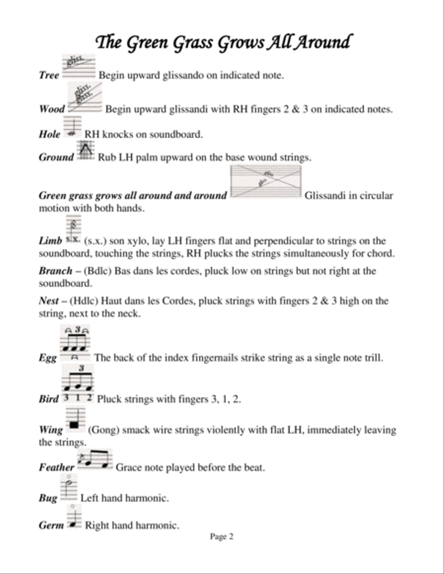 The Green Grass Grows All Around, Harp Duet, Score & Parts Celtic Harp scores gallery preview page 2