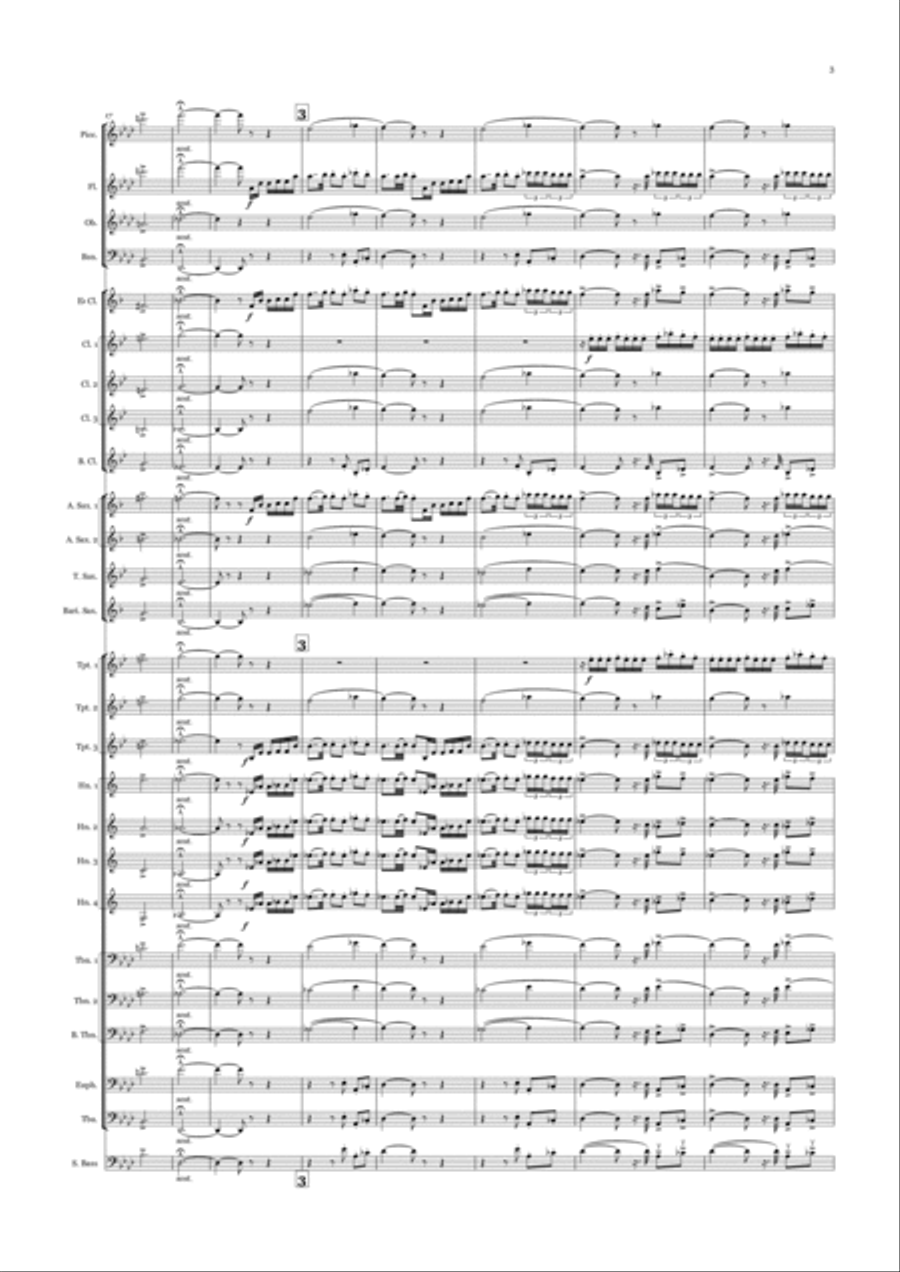 Fanfare de La Peri Concert Band scores gallery preview page 3