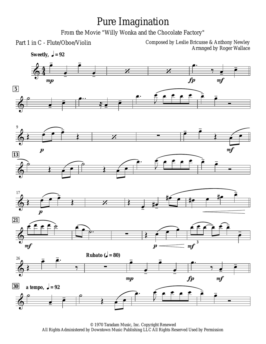 Pure Imagination Flute Duet scores gallery preview page 6