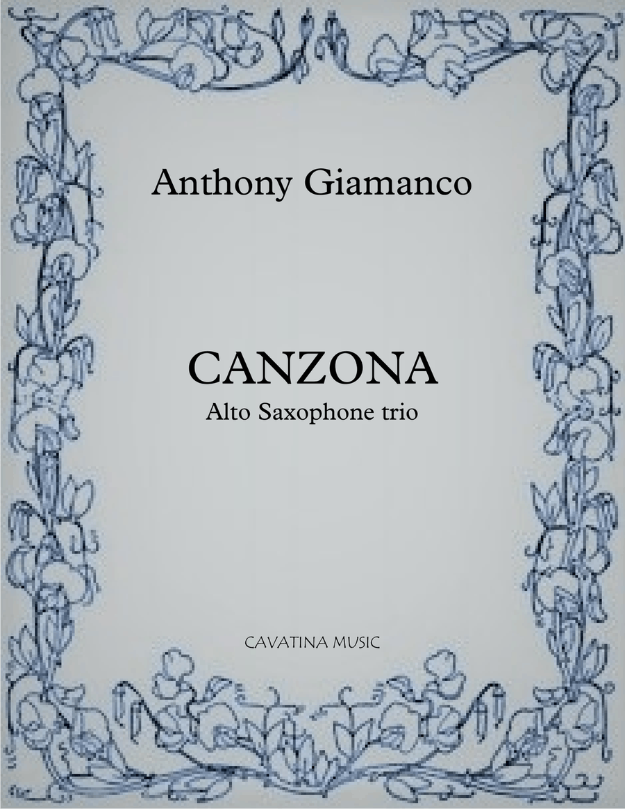 Canzona (for Alto Saxophone trio) Woodwind Trio scores gallery preview page 1