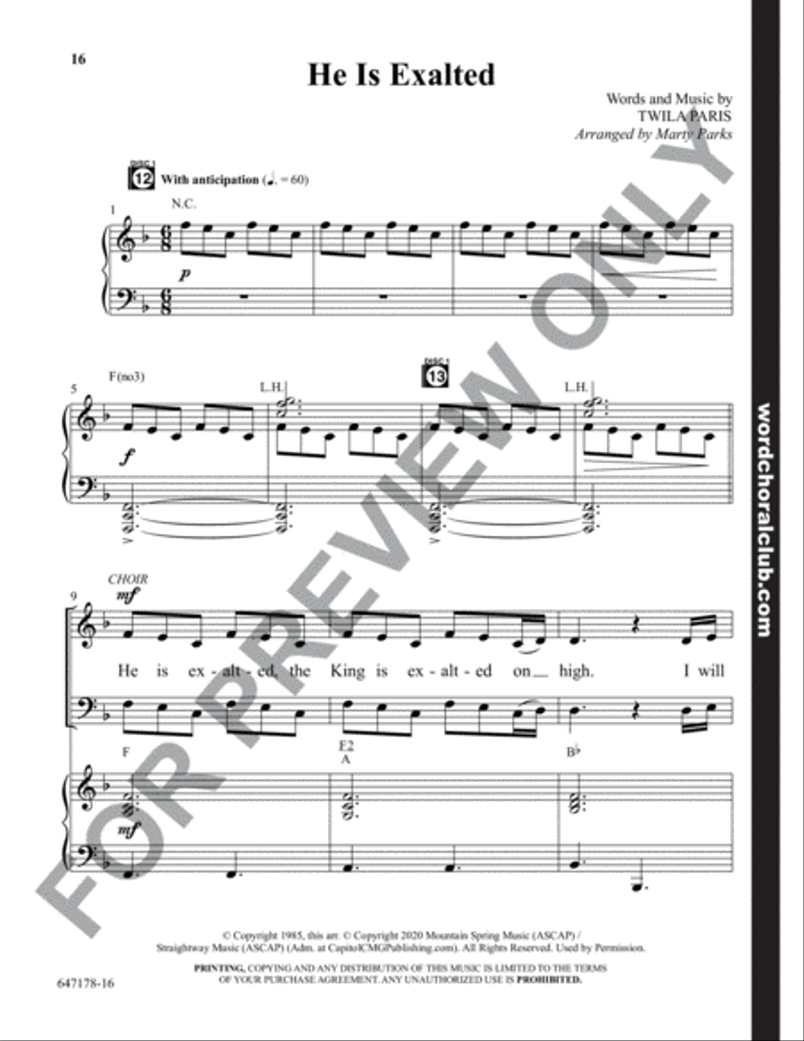 Songs the Church Loves to Sing - Choral Book 4-Part scores gallery preview page 17