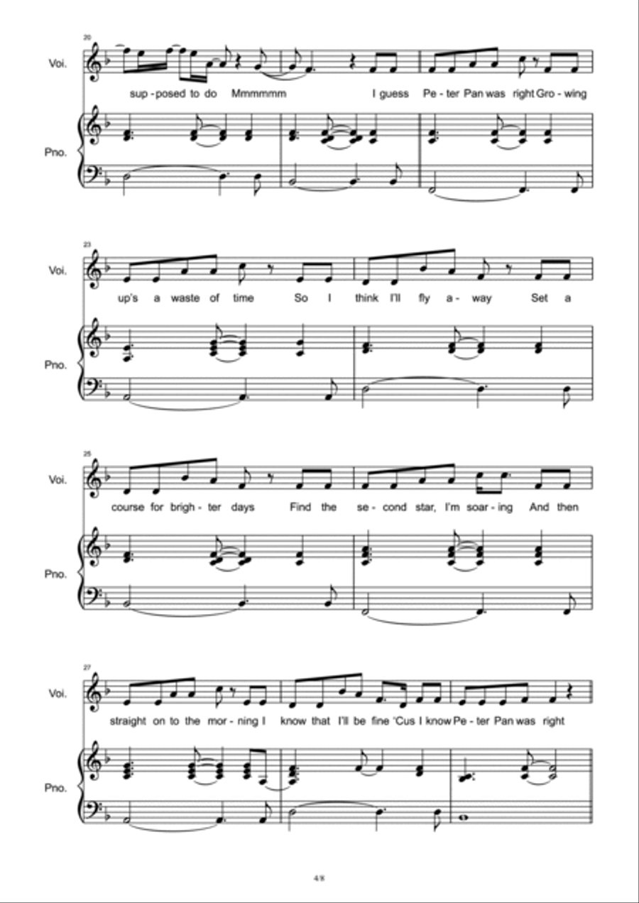 Peter Pan Was Right Voice scores gallery preview page 4