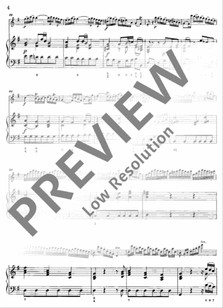 Hamburger Sonata G Major Flute scores gallery preview page 5