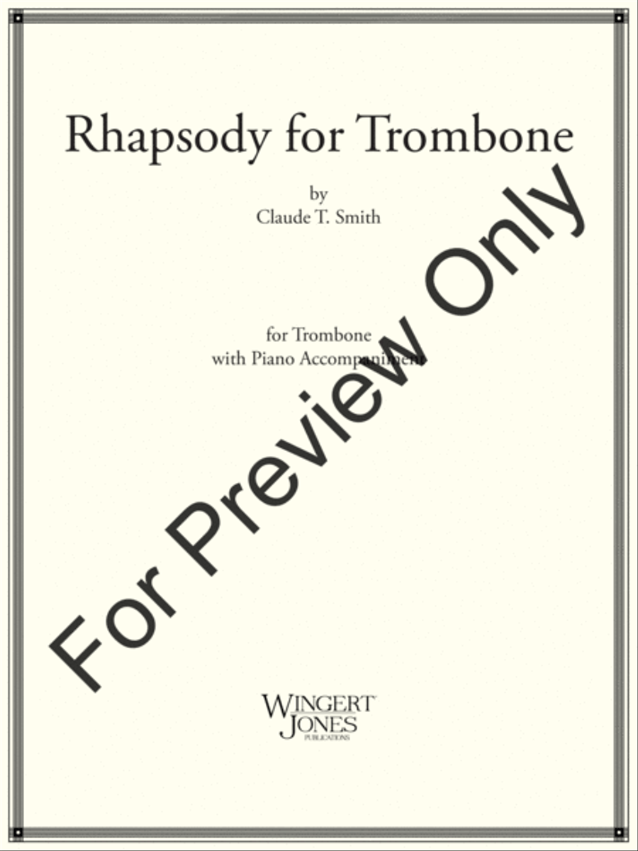 Rhapsody For Trombone Rhapsody For Trombone Trombone scores gallery preview page 2