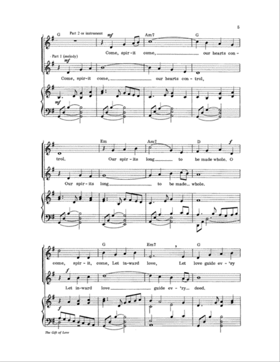 The Gift of Love The Gift of Love Unison Choir scores gallery preview page 6