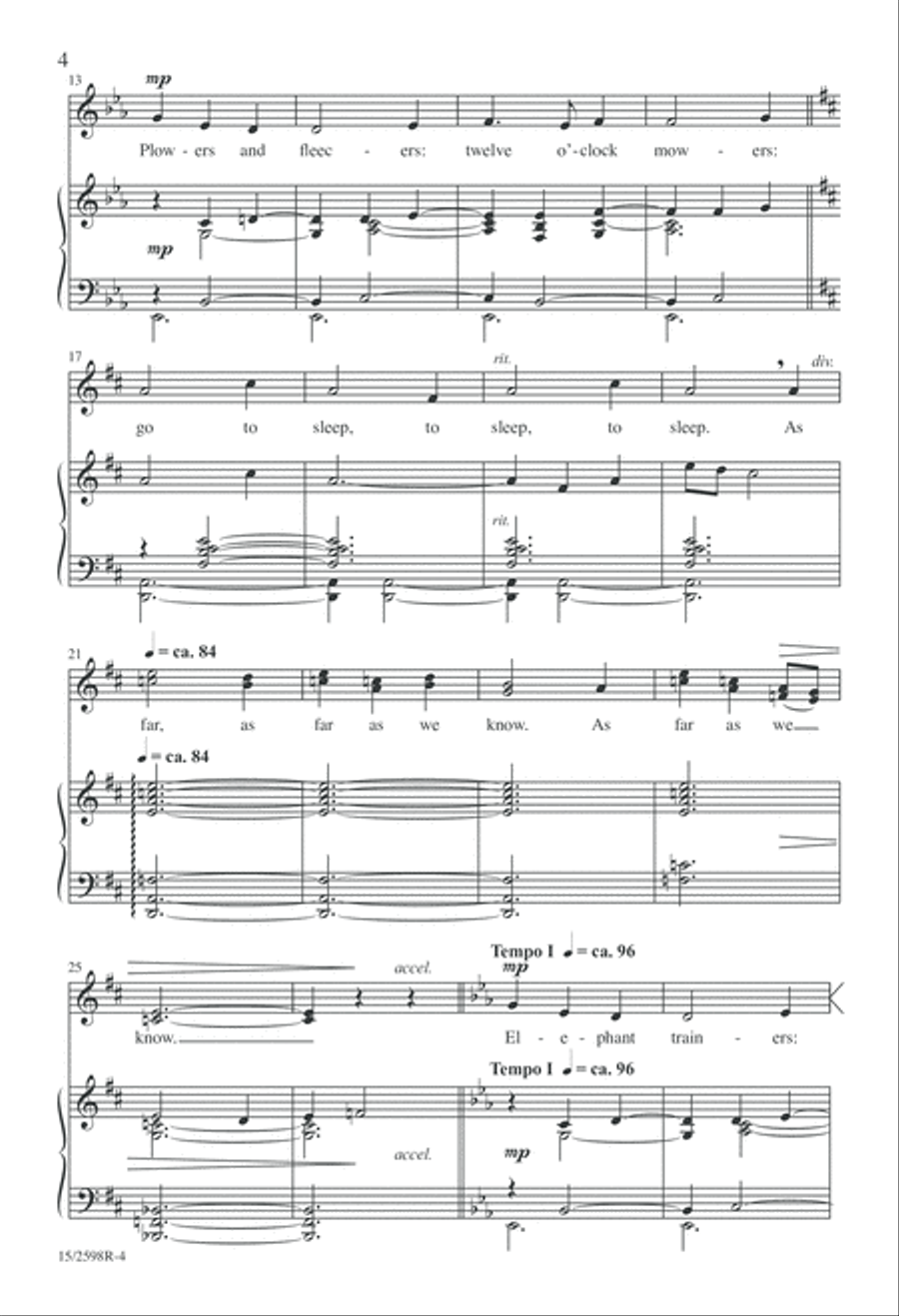 Now to Sleep 2-Part scores gallery preview page 4
