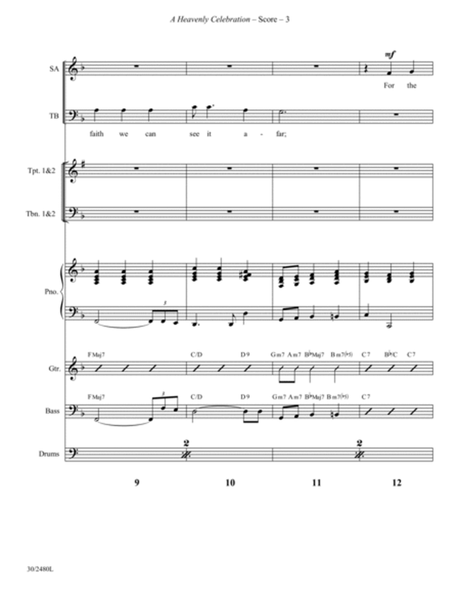 A Heavenly Celebration - Brass and Rhythm Score and Parts