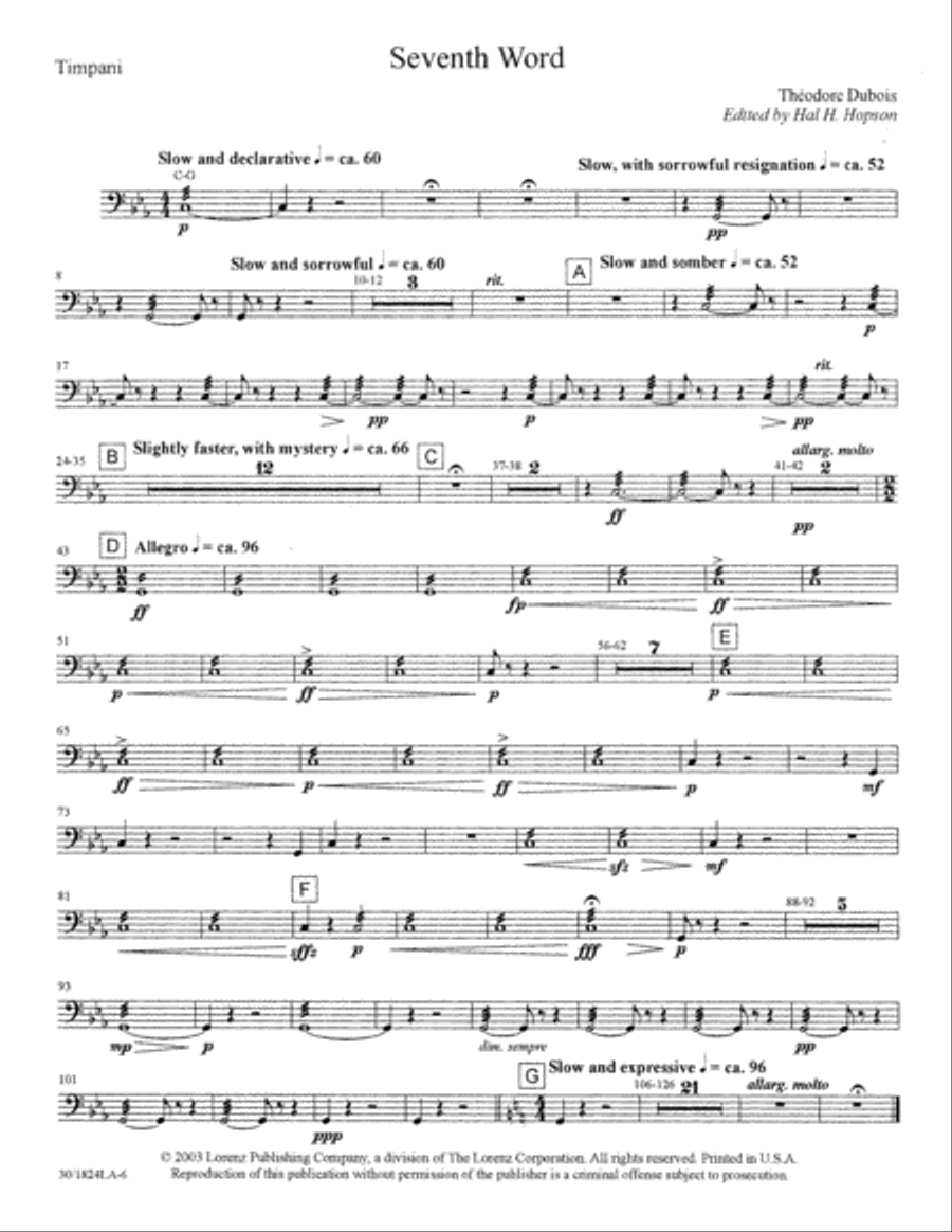 The Seven Last Words of Christ - Timpani Choir scores gallery preview page 7