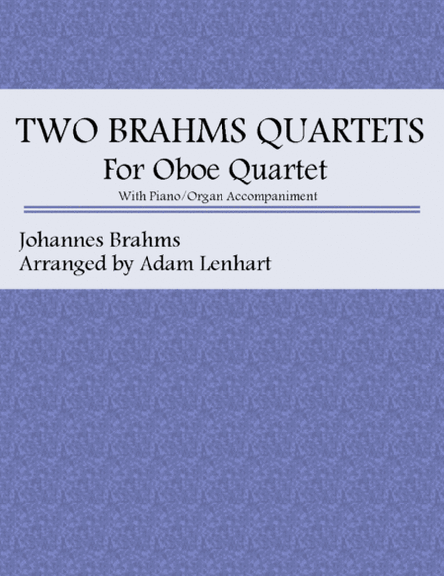 Two Brahms Quartets for Oboe Quartet image number null