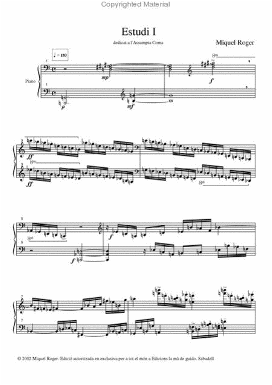 Dotze estudis per a piano Piano Solo scores gallery preview page 2