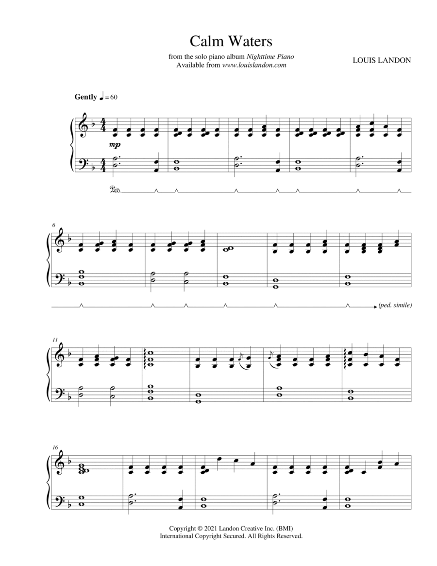 Calm Waters Piano Method scores gallery preview page 1