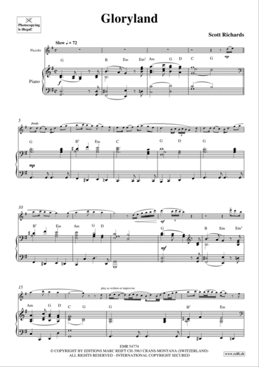 Gloryland Piccolo scores gallery preview page 3