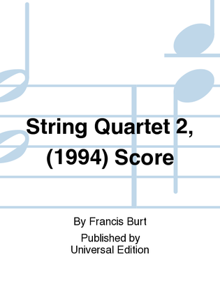 String Quartet 2, (1994) Score