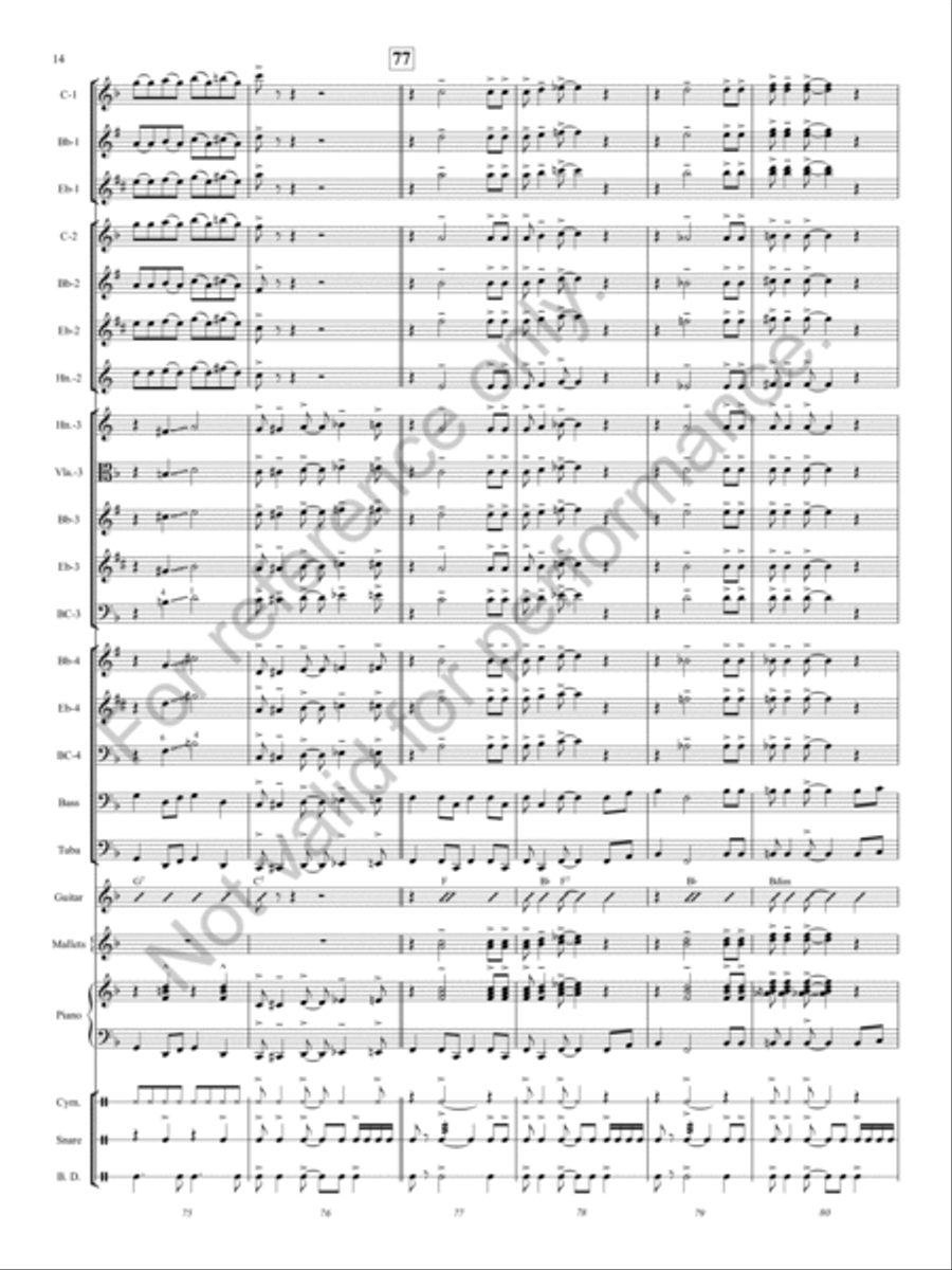 Gospel John Concert Band scores gallery preview page 14