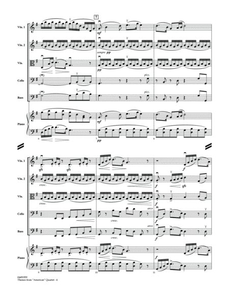 Themes from American Quartet, Movement 1 - Conductor Score (Full Score)
