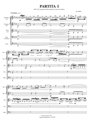 BACH: Six Partitas Complete BWV 825-830 for Brass Quintet