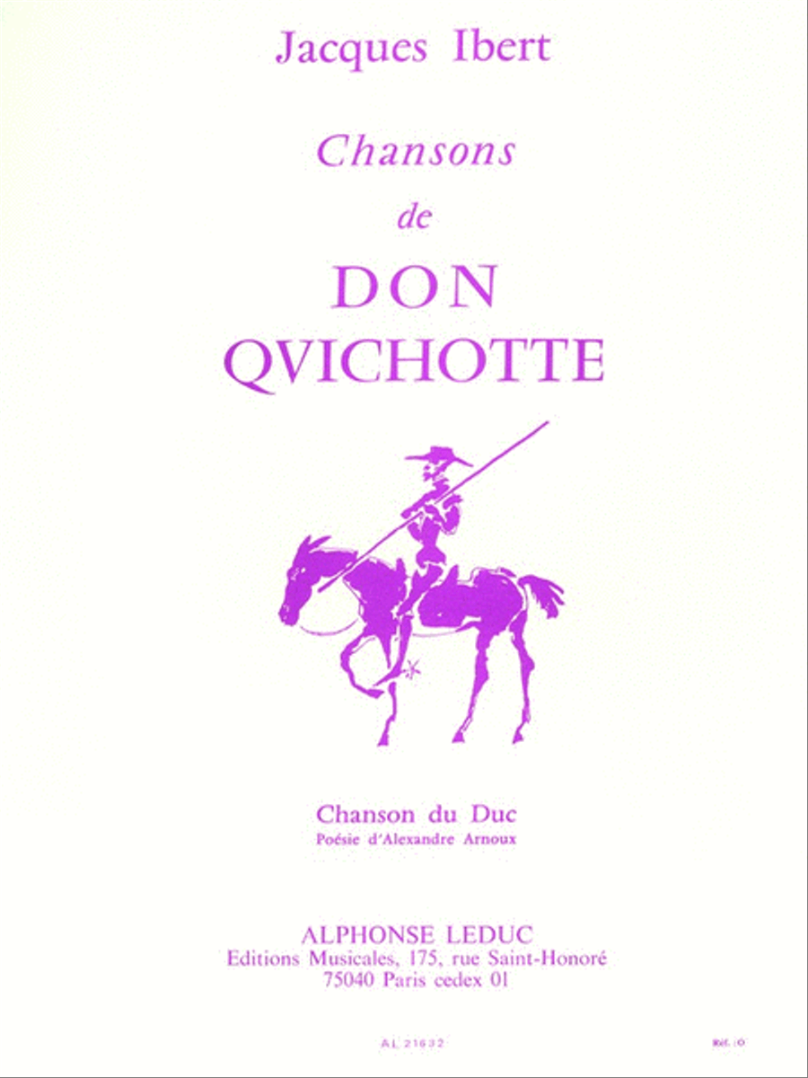 Chanson Du Duc Don Quichote Collection / Songbook scores gallery preview page 1