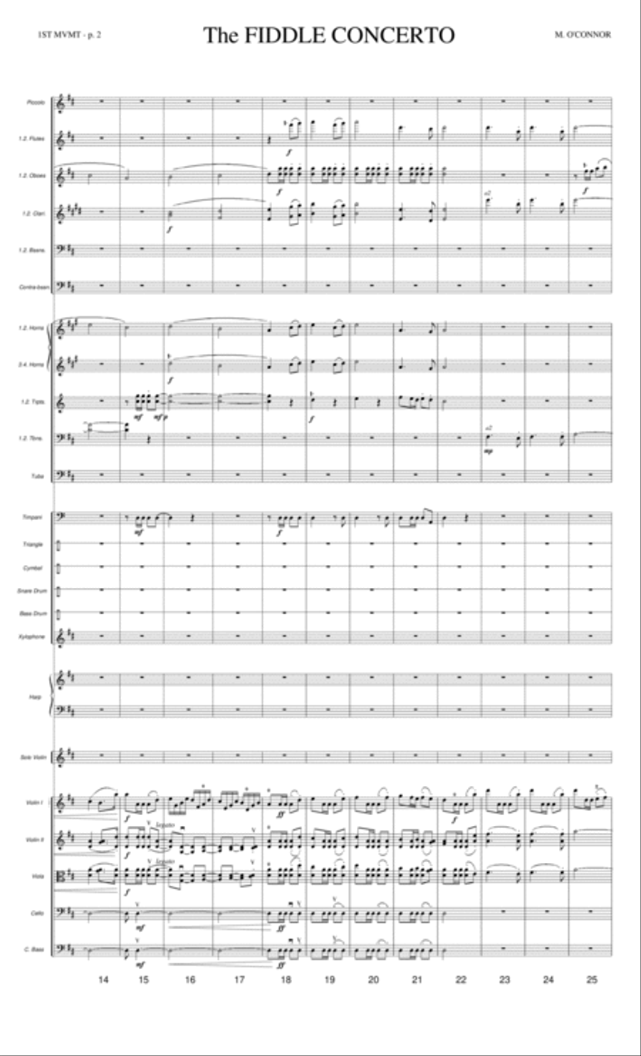 The Fiddle Concerto (score – violin and symphony orchestra) Full Orchestra scores gallery preview page 5