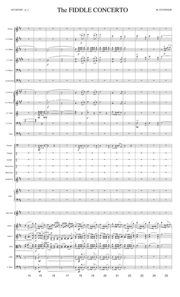 The Fiddle Concerto (score – violin and symphony orchestra) image number null