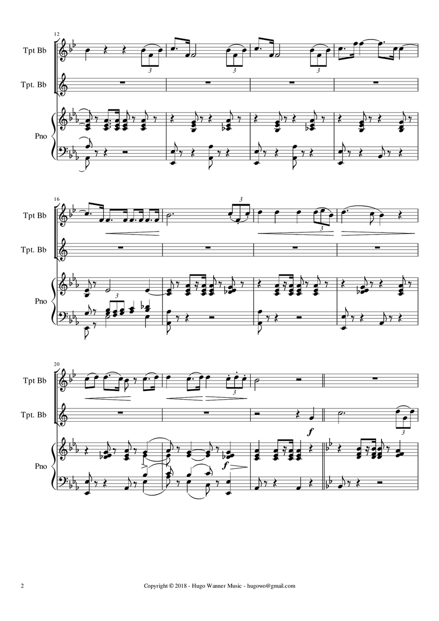 Triumphal March - Aida - Act II - For trumpet in Bb - Original key Triumphal March - Aida - Act II - For trumpet in Bb - Original key B-Flat Trumpet scores gallery preview page 2
