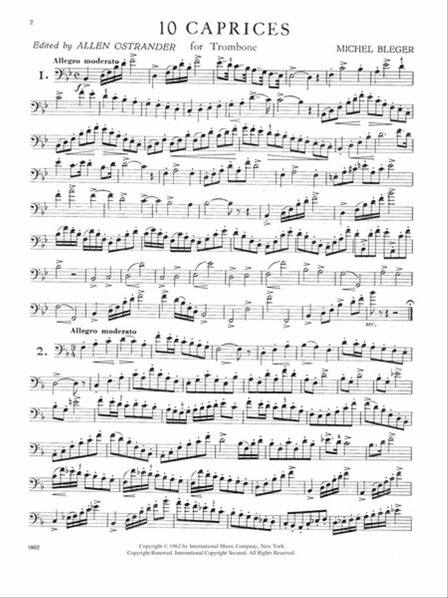 10 Caprices Trombone scores gallery preview page 2