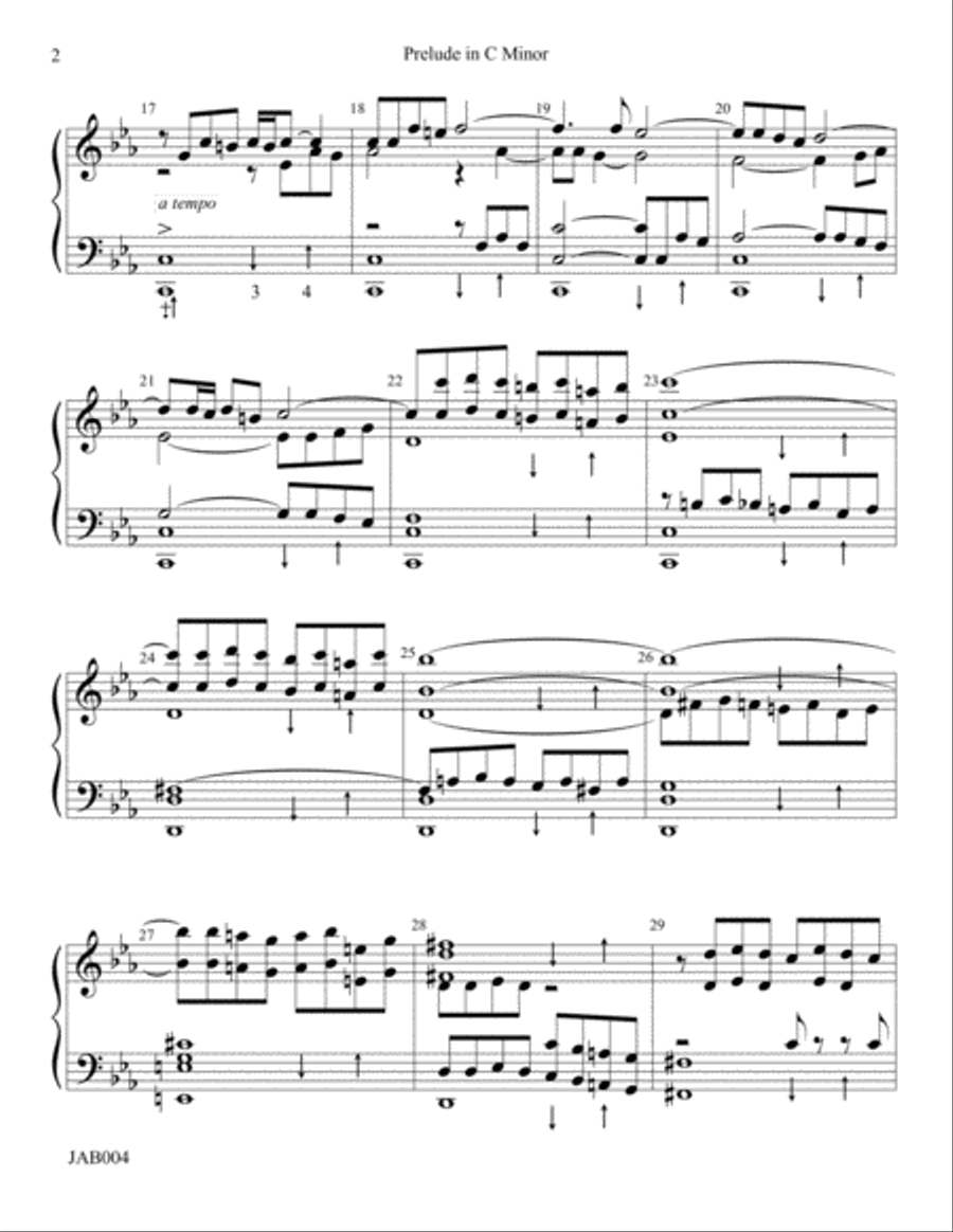 Prelude in C Minor, BWV 549 Handbell Choir scores gallery preview page 2