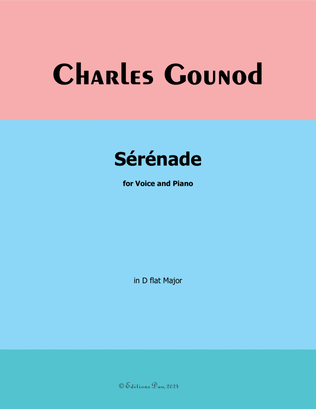 Book cover for Sérénade,by Gounod,in D flat Major