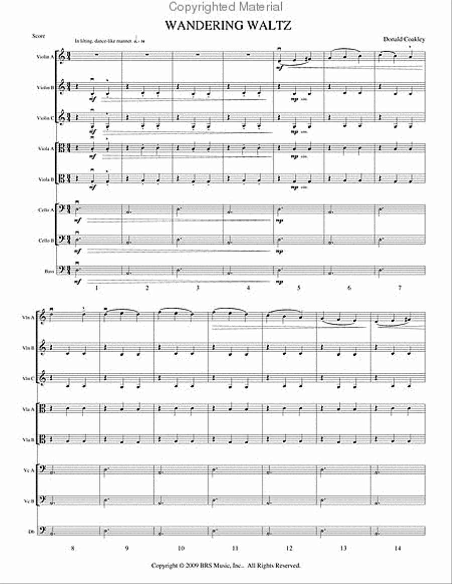 Wandering Waltz Wandering Waltz String Orchestra scores gallery preview page 2