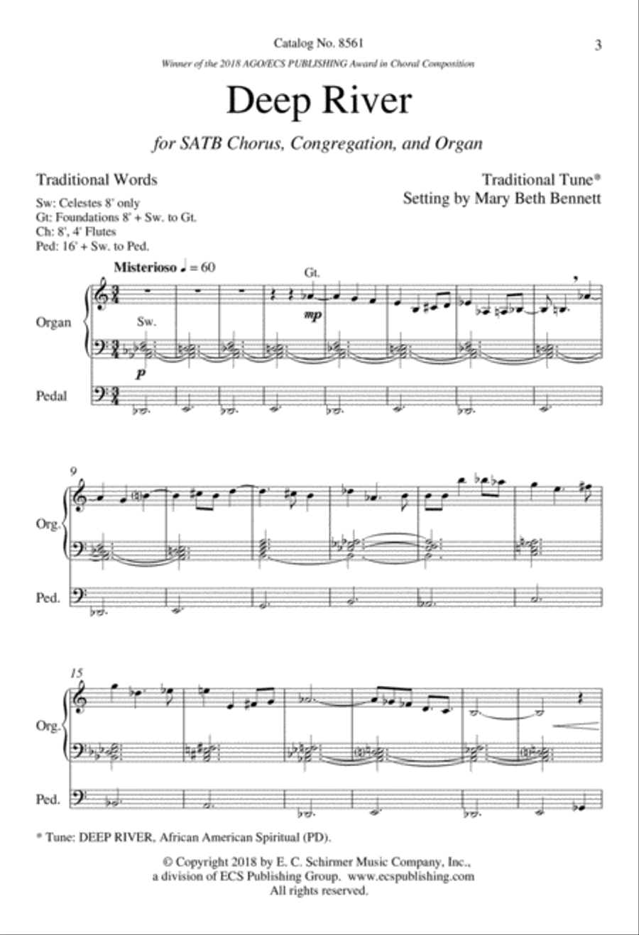 Deep River 4-Part scores gallery preview page 2